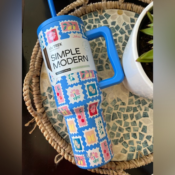 Simple Modern BLUE STAMPS 40oz Trek Tumbler - Whole Foods Exclusive